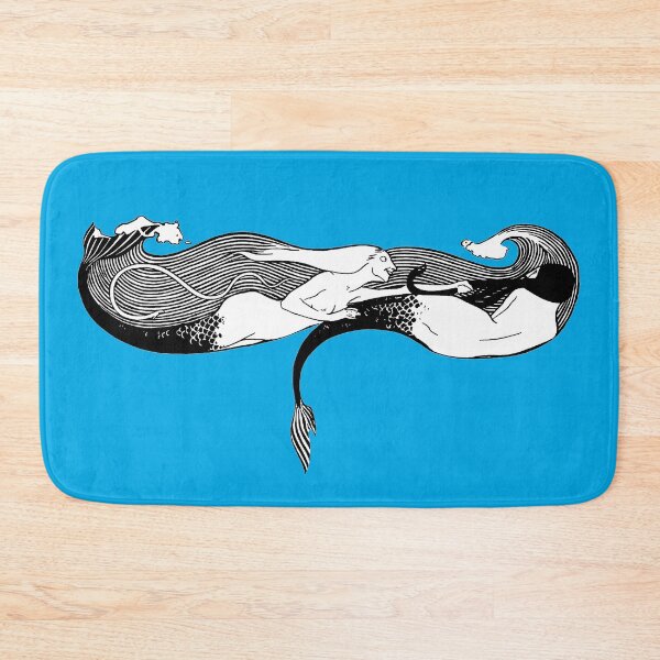 Item preview, Two mermaids playing and chasing each other in foamy waves. designed and sold by Luggnagg.