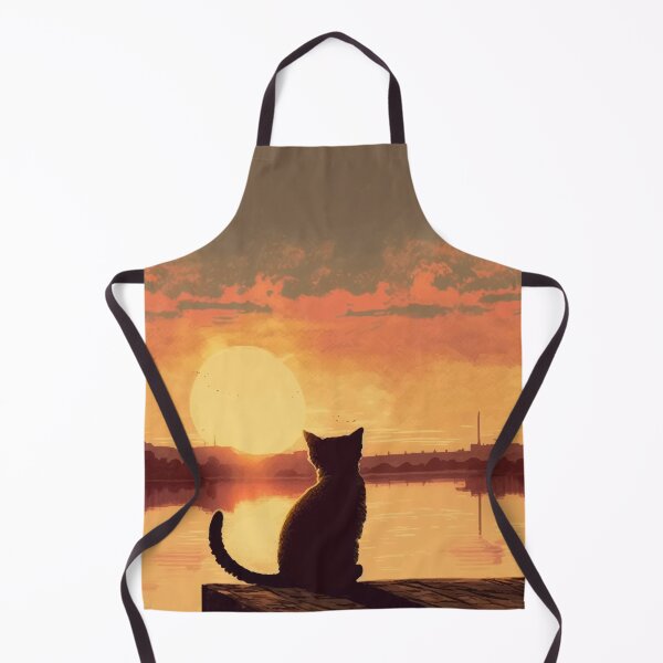Item preview, Cat Looking At Sunset Sticker designed and sold by vectrus.