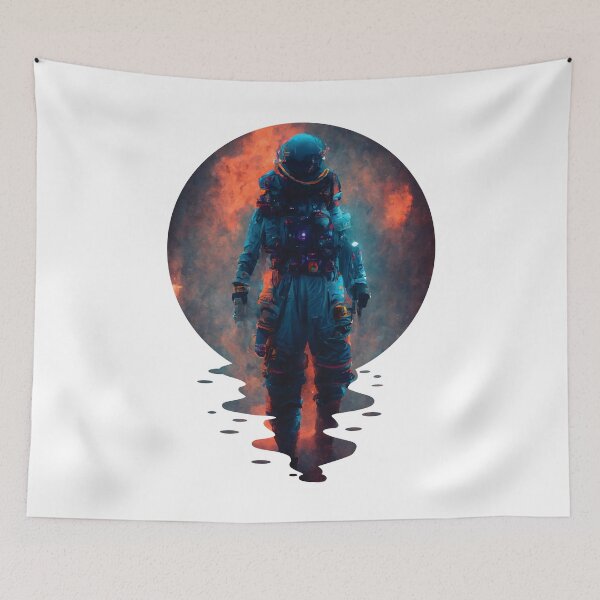 Item preview, Astronaut In Space Surreal Nebula Sunset Space Exploration designed and sold by MintedFresh.
