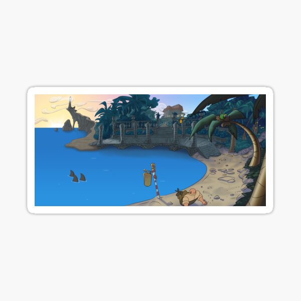 Item preview, Blood Island at Dawn (Monkey Island Digital Illustration) designed and sold by jimclarkart.
