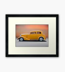 1933 Pontiac Deluxe 8 Touring Sedan 'Profile' I Framed Print