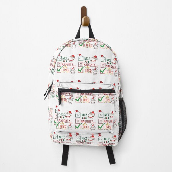 Item preview, Nice Naughty I Swear I Tried Funny Christmas Design For Santa and Christmas Lovers designed and sold by CandyDroidMerch.