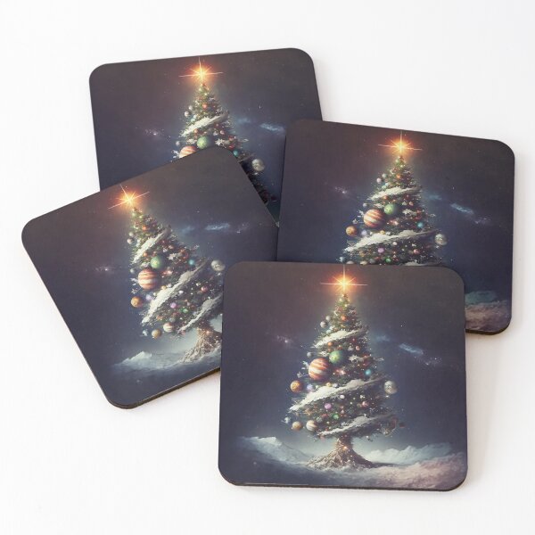 Item preview, Snowy Space Christmas Tree designed and sold by MythicPrompts.