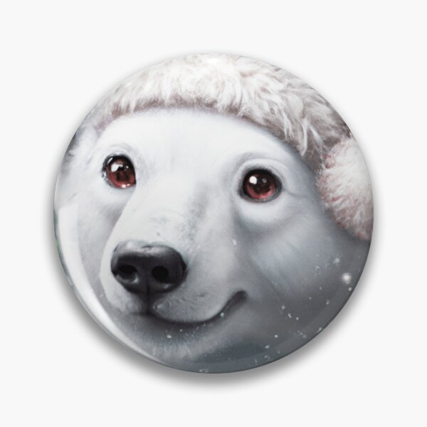 Item preview, Cutedom - Polar Bear In Christmas Hat designed and sold by RaynbowCute.