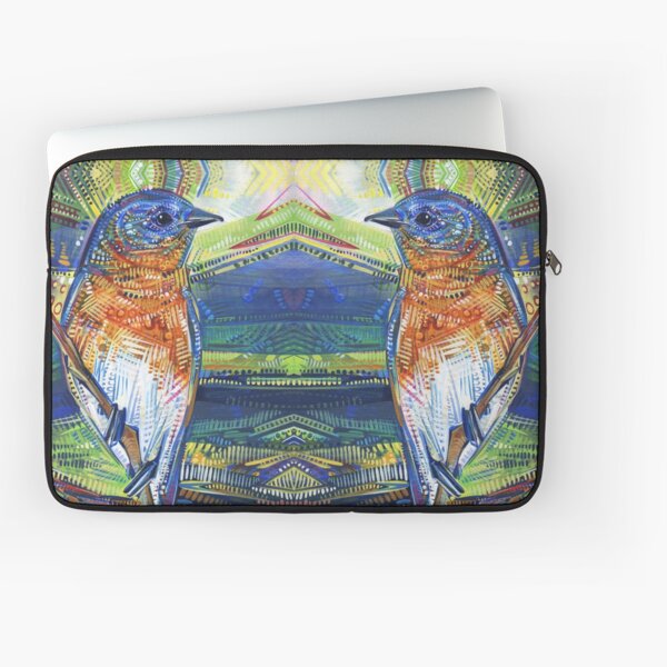 Happy Bird Painting - 2017 Laptop Sleeve