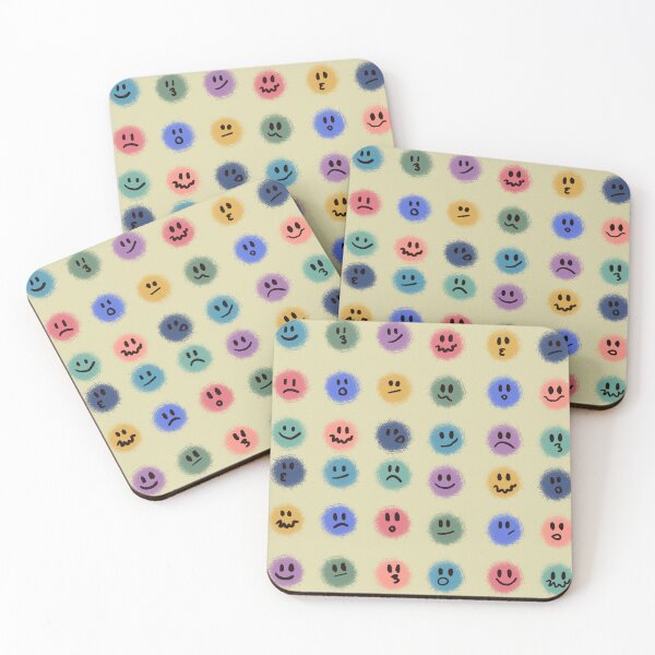 Item preview, funky faces dots expression colorful designed and sold by strawbsurprise.