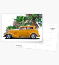 1933 Pontiac Deluxe 8 Touring Sedan 'Profile' II Postcards