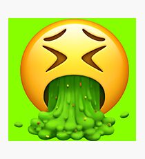 Vomit Emoji Photographic Print