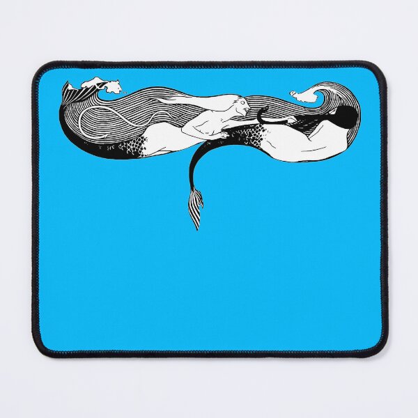 Item preview, Two mermaids playing and chasing each other in foamy waves. designed and sold by Luggnagg.