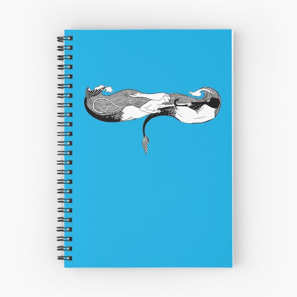 Item preview, Two mermaids playing and chasing each other in foamy waves. designed and sold by Luggnagg.