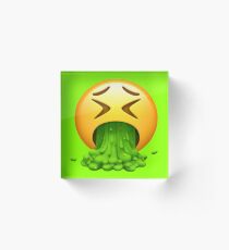 Vomit Emoji Acrylic Block