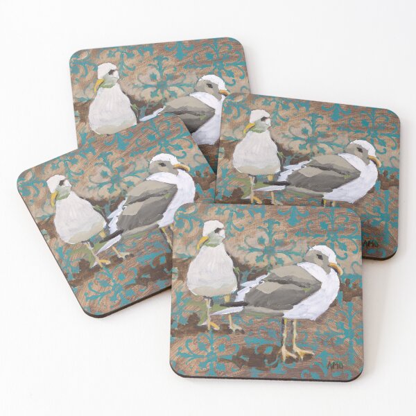 Item preview, Seagull Couple with Pattern designed and sold by AMOpainting.