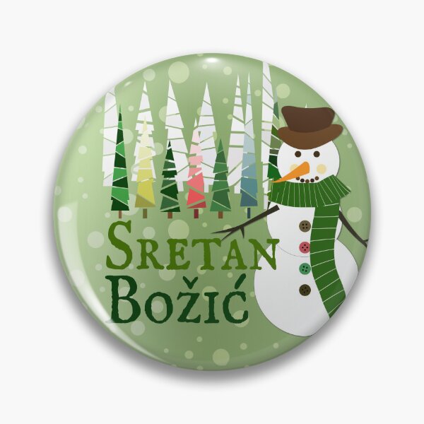 Item preview, Snowman "Sretan Božić" designed and sold by MC Art Studio.