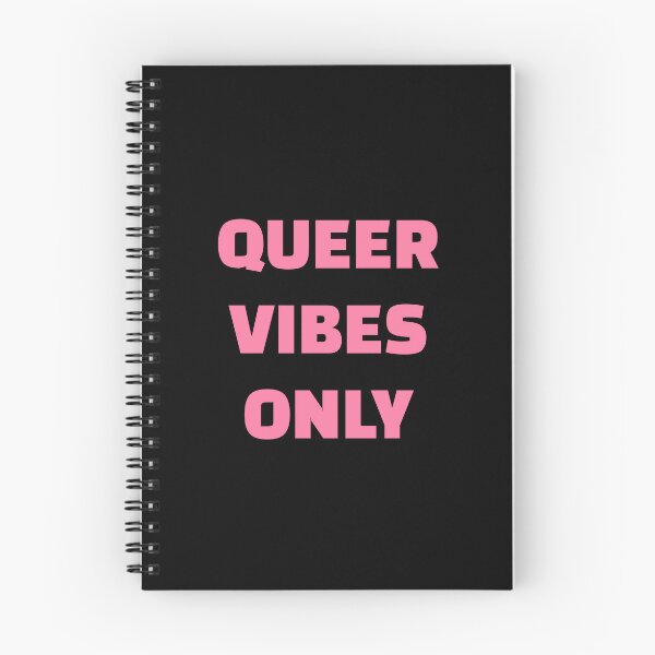 Item preview, Queer Vibes Only pink text - gay pride designed and sold by Inspirationmotivation.
