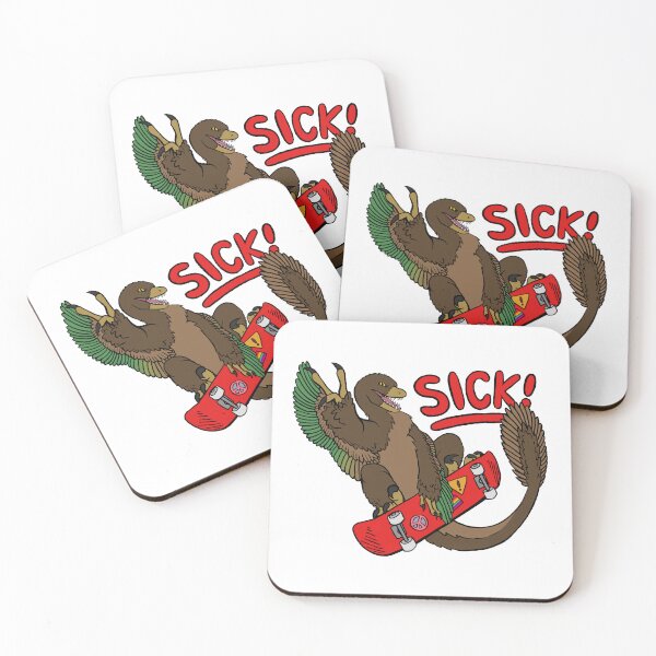 Item preview, SICK skateboarding raptor dinosaur designed and sold by skipjaw.
