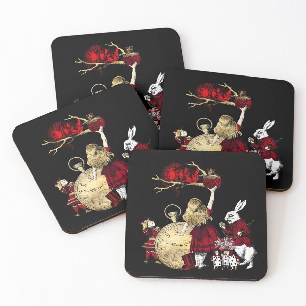 Item preview, Alice in Wonderland Gothic Red Gold and Black Design designed and sold by VicAndSteam.