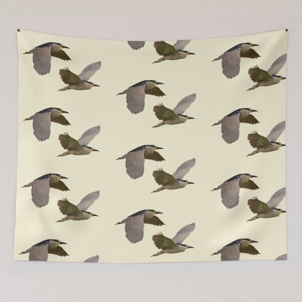Item preview, Black Crowned  Night Herons in Flight designed and sold by Whisperingpeaks.