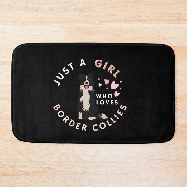 Aperçu de l'œuvre Juste une fille qui aime les border collies pour les amoureux des border collies créée et vendue par Brimwood.
