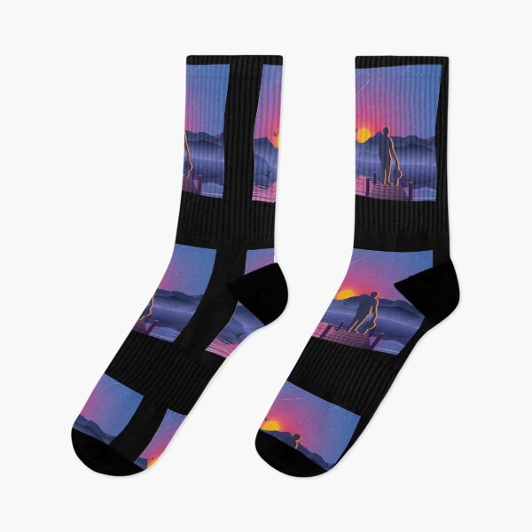Item preview, onewheel artwork flat design landscape sunrise view cute gift for Onewheel owner designed and sold by QUEEN-WIVER.