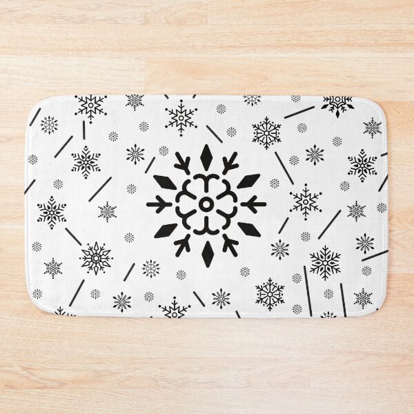 Item preview, Frosty Snowy Christmas Winter Black Pattern designed and sold by PatternBestFan.