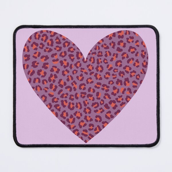 Item preview, Purple and orange Leo print heart designed and sold by Malva-and-Co.