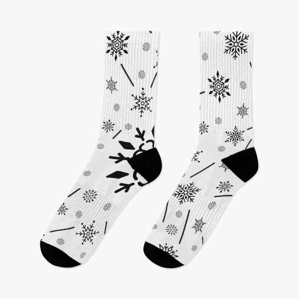 Item preview, Frosty Snowy Christmas Winter Black Pattern designed and sold by PatternBestFan.