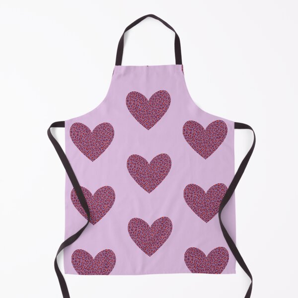 Item preview, Purple and orange Leo print heart designed and sold by Malva-and-Co.