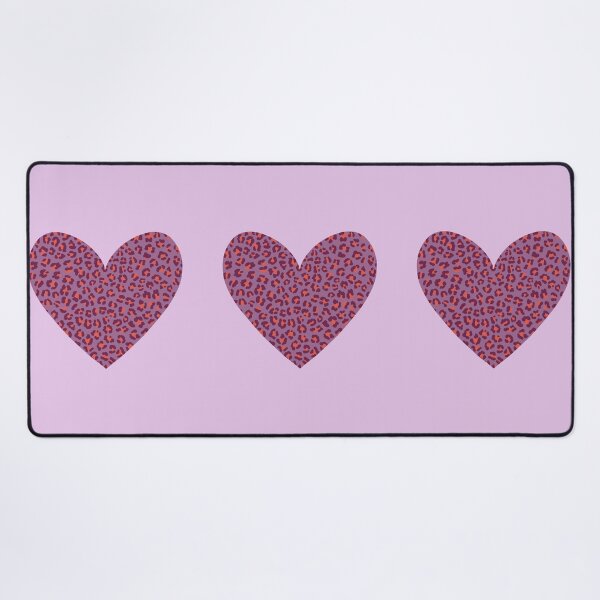 Item preview, Purple and orange Leo print heart designed and sold by Malva-and-Co.
