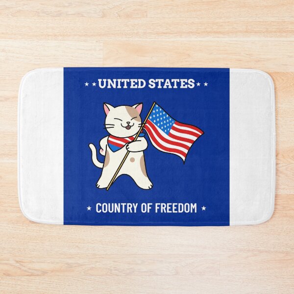 Item preview, cat cartoon freedom usa designed and sold by LGMmugsdesign.