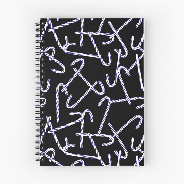 Item preview, Blue Candy Canes on a Black Background  designed and sold by dKarthdesign.