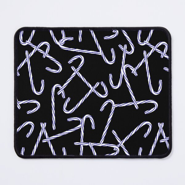 Item preview, Blue Candy Canes on a Black Background  designed and sold by dKarthdesign.