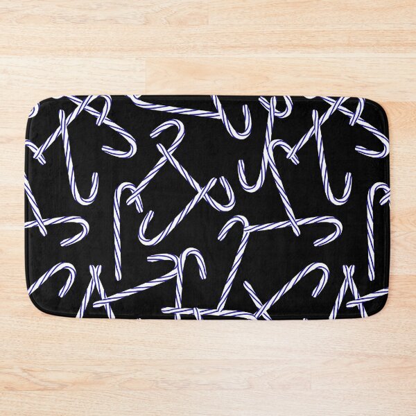 Item preview, Blue Candy Canes on a Black Background  designed and sold by dKarthdesign.