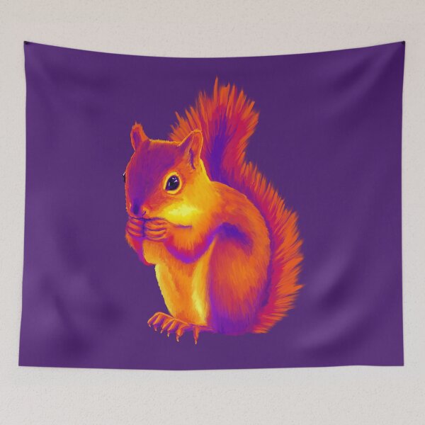 Item preview, Purple and Orange Squirrel designed and sold by NeonFuzz.