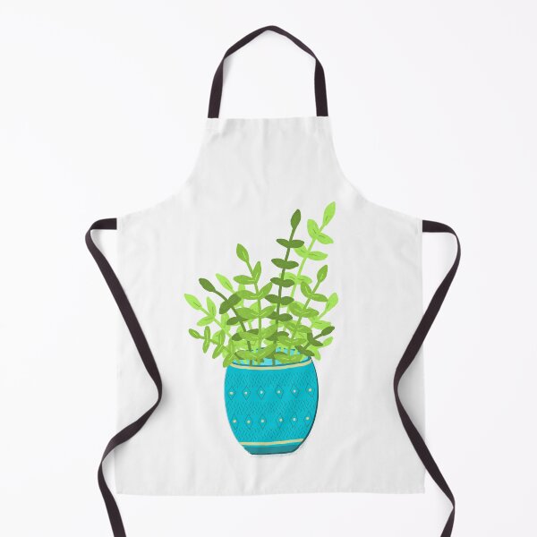 Item preview, Leafy green Houseplant with blue pot designed and sold by PaperieJennifer.