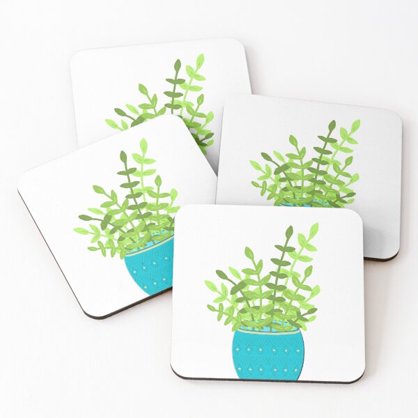 Item preview, Leafy green Houseplant with blue pot designed and sold by PaperieJennifer.