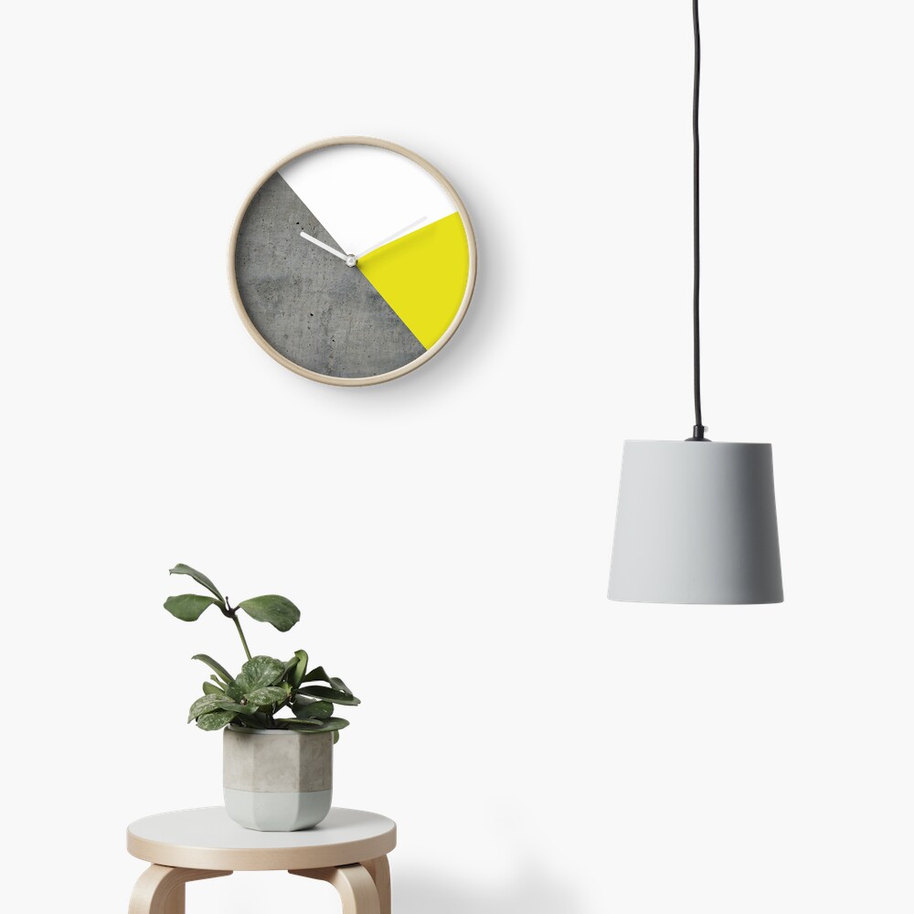 Concrete vs Corn Yellow Clock