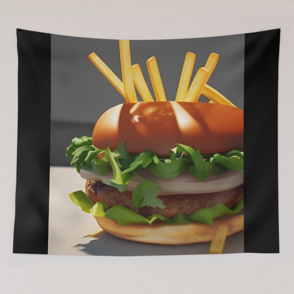 Item preview, Burger and french fries designed and sold by ZvezdanArt.