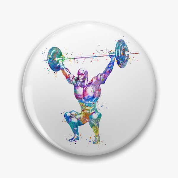 Item preview, Weightlifter Muscles Anatomy Colorful Watercolor designed and sold by LotusGifts.