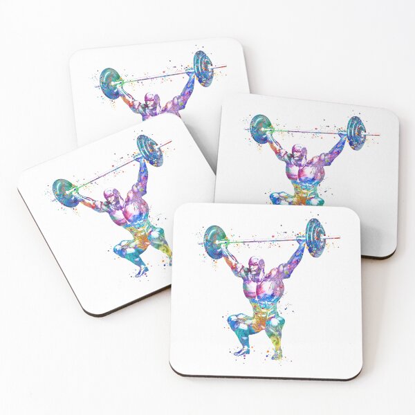 Item preview, Weightlifter Muscles Anatomy Colorful Watercolor designed and sold by LotusGifts.