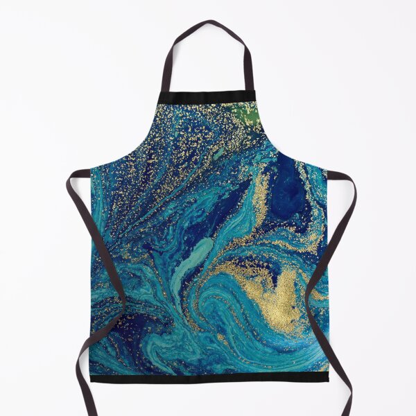 Item preview, Blue and Gold Marble designed and sold by Panicked Pixie.