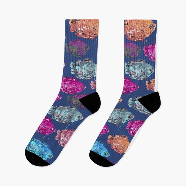 Item preview, Colorful Dwarf Gourami Pattern and stickers  designed and sold by ginaisarty.