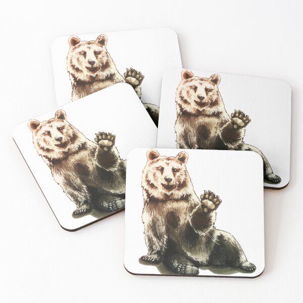 Item preview, Waving Grizzly Bear designed and sold by Amanda Richmond.