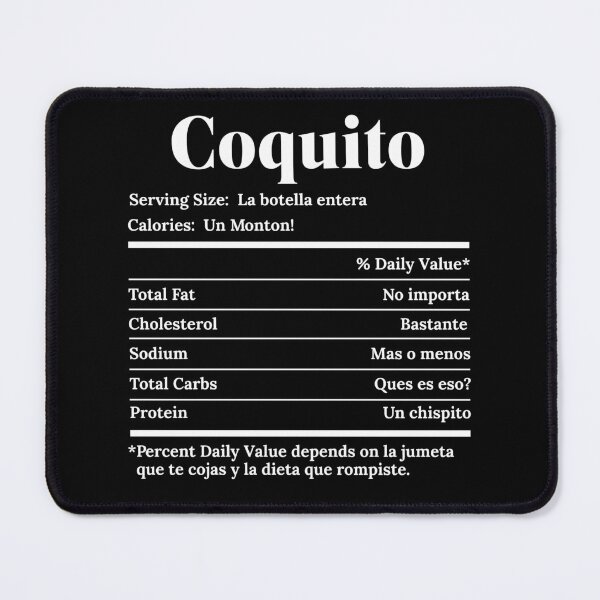 Item preview, Coquito Fake Nutrition Label | Coquito Season | PR Xmas designed and sold by Wavecrest Wearables.