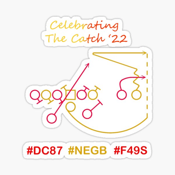 "Celebrating The Catch '22" Sticker for Sale by Niner-Empire-GB | Redbubble