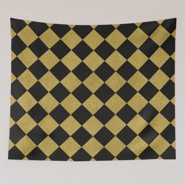 Item preview, Gold and Black Diamond Pattern designed and sold by trajeado14.