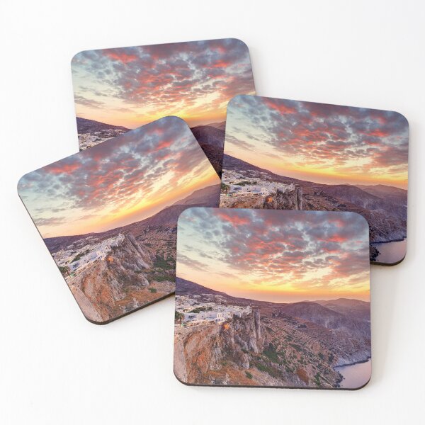Item preview, The sunset in Chora which is the capital of Folegandros island in Cyclades, Greece designed and sold by costas1962.