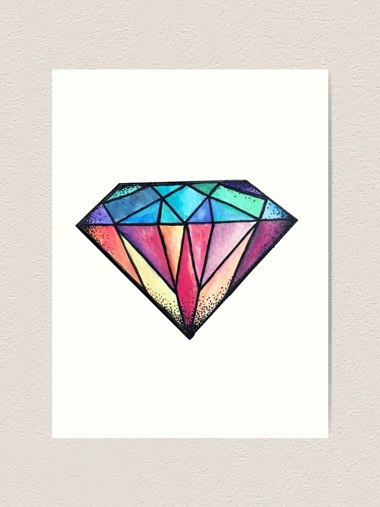 Rainbow Diamond Art Print for Sale by Sofia Elian