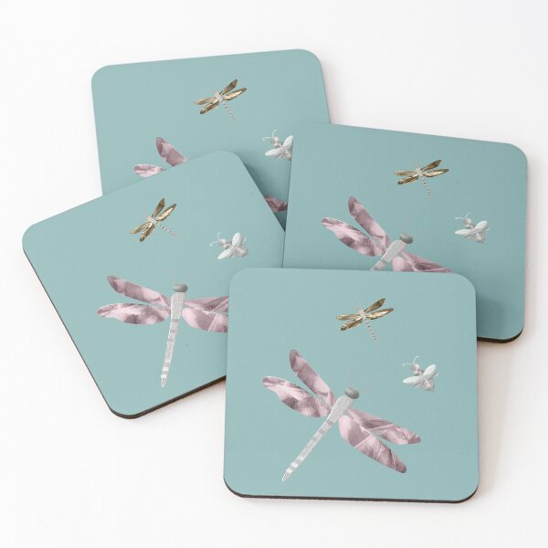 Item preview, Pretty metallic dragonflies with a cute embroidered dragonfly look.   Caroline Laursen Original. designed and sold by Caroline Laursen.