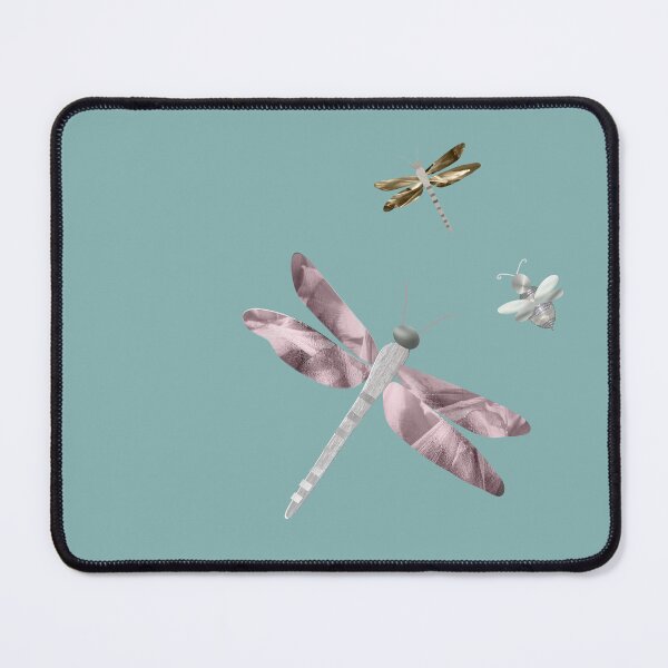 Item preview, Pretty metallic dragonflies with a cute embroidered dragonfly look.   Caroline Laursen Original. designed and sold by Caroline Laursen.