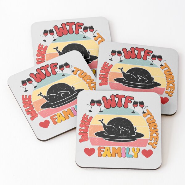 Item preview, WTF Wine Turkey Family - Funny Thanksgiving Day designed and sold by SimoArte.